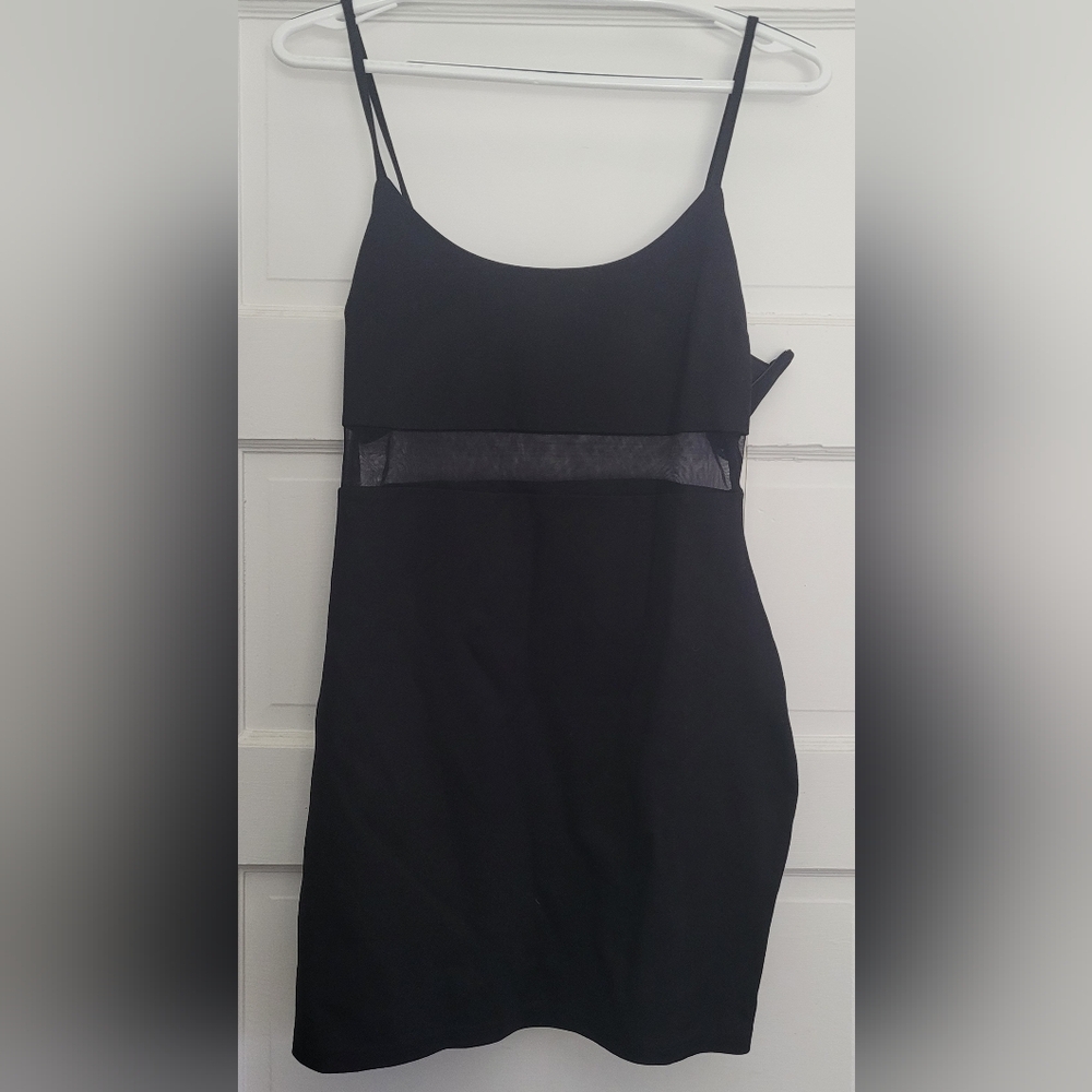 Lulu's Black Satin Trim Chemise